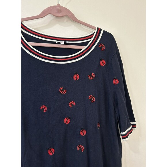 Talbots NWT Women’s 2X Petite Oprah Magazine Top, Sweater & Clutch Set Ladybug - Picture 9 of 16